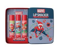 Lip Smacker Lip Balm Tin Trio, 3-Piece Kids Lip Balm Gift Set, Holiday-Themed Spiderman Edition, Moisturizing and Easy-to-Apply, Infused with Castor Seed Oil, Spiderman