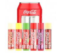 Lip Smacker - Coca-Cola Can Collection - Set di Burrocacao per Bambini - Vari Gusti Ispirati al Mondo Coca Cola - Iconica Lattina da Collezione - Confezione Regalo da 6