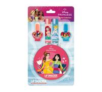 Lip Smacker Princess Beauty Pocket Collection, Set Trucchi Bambina Principesse Disney, 4-Pezzi, Lucidalabbra e Smalti, Astuccio delle Principesse Disney, Regali Principesse Disney