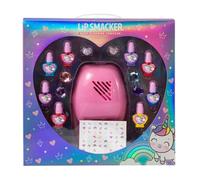 Lip Smacker – Set Nail Art per bambini – 8 smalti, 22 adesivi, asciugatore, clip e anelli