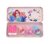 Lip Smacker Disney Princess Nail Polish Tin cofanetto regalo: smalto per unghie 3 x 4,25 ml + adesivi + scatola di latta