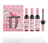 Lip Stain, 3 Colors Moisturizing Tinted Lip Gloss, Wine Bottle Shape, Long-Lasting Formula, Ideal for Daily Makeup, Women, Girls, Mother and Girlfriend Giftings, Multicolor