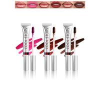 Lip Tint Stain Peel Off Set di 3 colori Opaco Nude Lipgloss, resistente all'acqua, Magic Tattoo sfoderabile, rossetto liquido, antiaderente, per le labbra, per le donne, 105 + 125 + 145