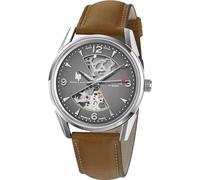 Lip Uomo Analogico Automatico Orologio con Cinturino in Pelle 671572, grigio, Cinghia