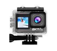 Lipa AT-M82TR Action Camera IPS Wifi - Action camera impermeabile - Sensore IMX - 21 accessori - Risoluzione 6K - Dual Screen - SD fino a 256 GB - Remote -6K 30 FPS - EIS - +SD 16 GB