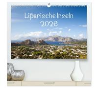 Liparische Inseln (hochwertiger Premium Wandkalender 2026 DIN A2 quer), Kunstdruck in Hochglanz: Vulkaninseln im Mittelmeer nördlich von Sizilien.
