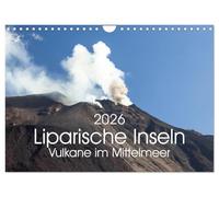 Liparische Inseln - Vulkane im Mittelmeer (Wandkalender 2026 DIN A4 quer), CALVENDO Monatskalender: Vulkaninseln im Mittelmeer nördlich von Sizilien.
