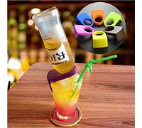 Lipfer 6 Pezzi di Bevande Clips Bottiglia Porta Bottiglia Porta Bottiglia con Cocktail di Birra a Clip Scatto per Goletta E Bicchieri Cocktail di Vino Scatta