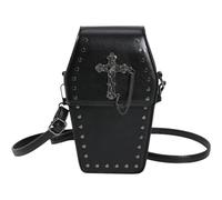 Lipfer Borsa a Tracolla per Bara Borsa per Halloween Borsa per Cellulare Borsa a Tracolla Y2k in Pelle Pu Rivetti Incrociati Borsa Versatile per Uomo