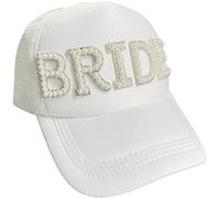 Lipfer Cappello Sposa White Pearl Baseball Baseball per Bachelorette Wedding Bachelorette Bridal Party Hat