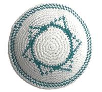 Lipfer Kippah Lavorato a Maglia per Uomo Classico Cappello Zucchetto Ebraico Tradizionale Cappello Yarmulke Cappello Gerusalemme a Testa Tonda