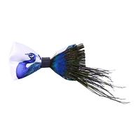 Lipfer Pavone Feather Wok Talk Regolable Neck Ties for Men Accessori per Feste Bowtie per Feste di Matrimonio in Ufficio