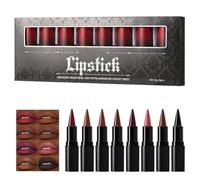 Lipliners Pencil, 8 Colors Gradient Lipstick, Smudge-Proof Makeup Set, Multi-Use High-Pigmented Plumping Lips Cosmetics, for Women, Long Lasting Lip Enhancement