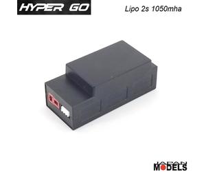 LIPO 2S 1050mAh 7.4V Hardcase - Hyper go Monster/Buggy Amewi B3105A RC 1/16