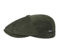 LIPODO 8 Panel Cord Coppola da Uomo - in Cotone - Made in Italy - con Visiera Monocromatico - Berretto Invernale Imbottito Autunno/Inverno - Stile Regular Fit - Oliva L (58-59 cm)
