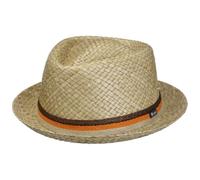 Lipodo - Cappello di paglia da donna e uomo realizzato in Italia, in paglia al 100%, per la primavera e l’estate, modello “Pork Pie”, naturale, XX-Large