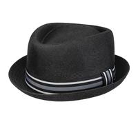 LIPODO Cappello Light Summer Pork Pie Uomo - da Giardiniere Estivo Cappelli Spiaggia con Nastro in Grosgrain Estate Primavera/Estate - L (58-59 cm) Nero
