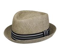 LIPODO Cappello Light Summer Pork Pie Uomo - da Giardiniere Estivo Cappelli Spiaggia con Nastro in Grosgrain Estate Primavera/Estate - L (58-59 cm) Beige