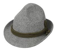 LIPODO Tricorno Feltro di Lana Cappello Classico - Cappello Tradizionale da Uomo - Cappello Tirolese Made in Italy - Cappello Alpino Idrorepellente - Estate/Inverno Grigio-Oliva 60 cm