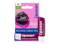 Liposan Blackberry Shine (1 x 4,8 g), cacao per labbra profumate al lampone, balsamo per le labbra colorate, balsamo idratante per labbra belle, morbide e succose