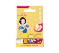 LIPOSAN Cherry Shine Disney Principessa Biancaneve Edizione Limitata (1 x 4,8 g), balsamo per labbra per bambini con 24 ore di idratazione, balsamo color ciliegia per labbra morbide e belle