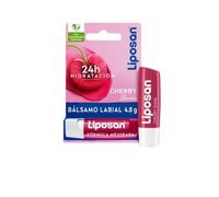 Liposan Cherry Shine (1 x 4,8 g), cacao alle labbra con profumo di ciliegia, balsamo per labbra colorato, balsamo idratante per labbra belle, morbide e succose