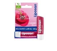 Liposan Cherry Shine (1 x 4,8 g), cacao alle labbra con profumo di ciliegia, balsamo per labbra colorato, balsamo idratante per labbra belle, morbide e succose