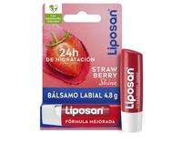 Liposan Strawberry Shine (1 x 4,8 g), cacao per labbra alla fragola, balsamo per labbra colorato, balsamo idratante per labbra belle, morbide e succose