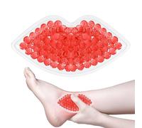 Lippen-Eisbeutel - Wiederverwendbare Gel-Kühlperlen | Warme Und Kalte Kompresse | 10x5,2cm Pvc Eisbeutel Für Gesicht, Mund Und Hals, Sanfte Schwellungslinderung Durch Flexible Gelgranulate