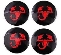 LIPPSY Coprimozzo 4 PZ 60mm per Abarth Coprimozzo per Mozzo Centrale per Auto Cerchi per Lo Styling Automatico Copertura Badge Emblem Sticker Tappi per Mozzo Ruota,B