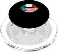 Lips Half Italian Puerto Rican Roots Puerto Rico Italy PopSockets PopGrip per MagSafe