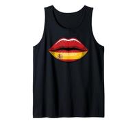 Lips Spain Flag Spanish Roots Canotta