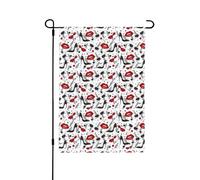 Lips tacchi alti autunno giardino bandiera doppio lato, durevole decorazione stagionale per cortile anteriore portico decorazione