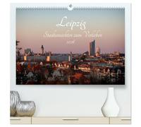 Lipsia - Panorama della città per innamorarsi (calendario da parete di alta qualità 2026 DIN A2 quer), stampa artistica lucida