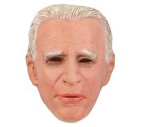 LipSki Joe Biden maschera personaggio in lattice celebrità testa intera costume Halloween festa Cosplay festa, bianco, giallo, pallido