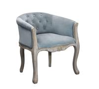 Milani Home - Poltrona Vintage in Velluto, Design Moderno, Bracciolo, Grigio, 61 x 71 x 61 cm, Pranzo, Sala da Pranzo