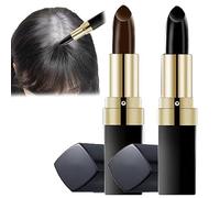 Lipstick Design Temporary Hair Coloring Stick, Plant Hair Dye Stick, Natural Hairline Shadow Stick,Instantly Cover Hair Contour Root,Quickly Cover Up Grey Hair (Mixed 2pcs)