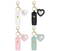 Lipstick Holder Keychain - 4 Pieces Backpack Charm, Lip Stain Storage Bag with Compact Design, Accessory for Women Details, Travel Charm with Stylish Feature, Daily Commute Traveling Parties Holder
