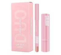 Lipstick Liner Combo, Kit Gloss per labbra per donne idratante Velvet Lip Kit Trucco Lip Liner Matte Lipstick,Cosmetici di bellezza impermeabili ad alto pigmento per la scultura che modella l'uso quot