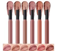 Lipstick Nude Mat - Lip Labbra A Lungo Termine Mate | Tubo Labbra Con 6 Colori Multicolor Impermeabile Trucco Labbra Pigmentato Alto Portatile Per Le Donne Amiche E Famiglia