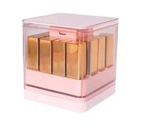 Lipstick Organizer - 5,2 x 4,69 x 4,69 in Lipstick Holders with Lid | Lip Gloss Organizer | Portable Lipsticks Perfume Holder | Portable 12 Compartments Clear Container for Bathrooms Storing Makeup