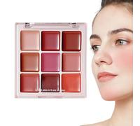 Lipstick Pallet, Lip Gloss Set, Moisturizing Non -Sticky Matte Plumper, 9 colori vibranti portatili compatti, versatili ideali per ogni occasione, per adolescenti e uso professionale