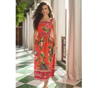 Lipsy Abito da sera midi con scollo quadrato con cintura di Lipsy 42 rosa