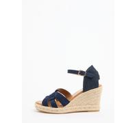 Lipsy Espadrillas con Zeppe e cinturino intrecciato Lipsy blu