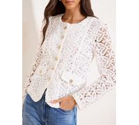 lipsy Giacca senza collo in pizzo all'uncinetto di Lipsy 42 Bianco