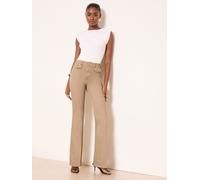 Lipsy Jeans Lipsy a vita alta con gamba svasata. 40short Marrone