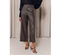 Lipsy Pantaloni culotte in similpelle Lipsy 46 Marrone