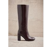 Lipsy Stivali alti al ginocchio eleganti con tacco medio a blocco in Pelle scamosciata sintetica Lipsy eu43 rosso