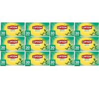 Lipton alla Menta, infuso naturalmente senza caffeina, Infusi alla frutta ed erbe, Confezionati singolarmente, 240 filtri (12 confezioni da 20 filtri)