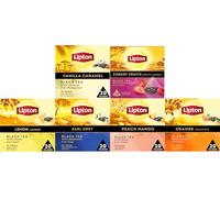 Lipton Discovery Collection Set di Tè Assortiti, 120 Bustine, 6 Gusti - Vaniglia e Caramello, Arancia, Pesca e Mango, Frutti Rossi, Limone, Earl Grey.